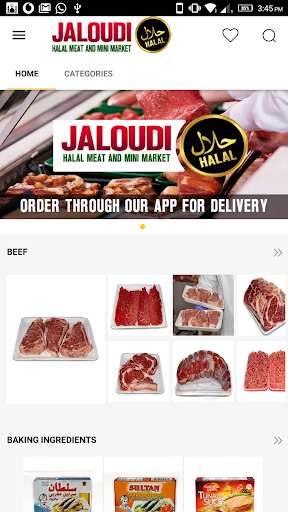 Run android online APK Jaloudi Halal Market from MyAndroid or emulate Jaloudi Halal Market using MyAndroid