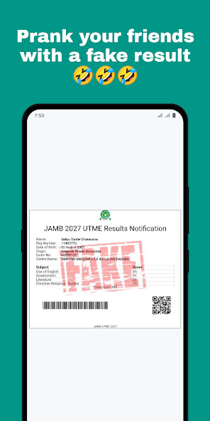 Run android online APK JambFun-Fake Jamb Result Maker from MyAndroid or emulate JambFun-Fake Jamb Result Maker using MyAndroid Run android online APK JambFun-Fake Jamb Result Maker from MyAndroid or emulate JambFun-Fake Jamb Result Maker using MyAndroid