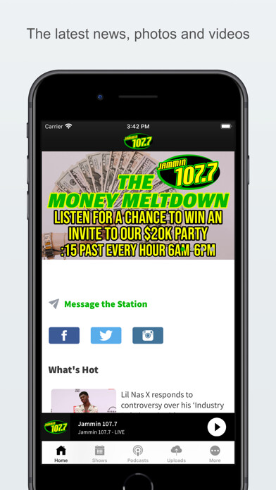 Emulate iPhone app Jammin 107.7 using MyAndroid Emulate iPhone app Jammin 107.7 using MyAndroid