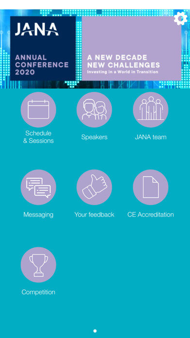 Emulate iPhone app JANA Annual Conference 2020 using MyAndroid