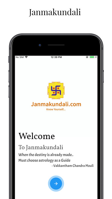 Emulate iPhone app Janmakundali - Panchang using MyAndroid Emulate iPhone app Janmakundali - Panchang using MyAndroid