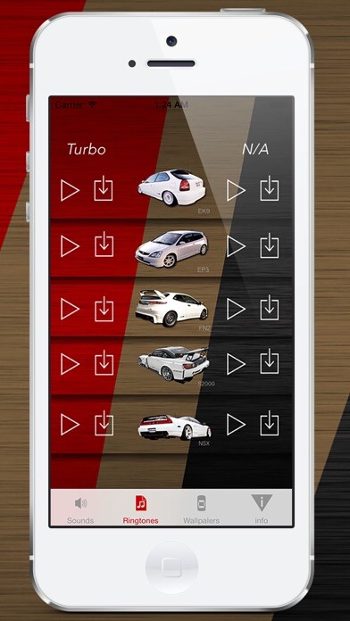 Emulate iPhone app Japan Car Sound using MyAndroid