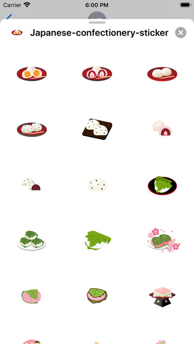Emulate iPhone app Japanese confectionery sticker using MyAndroid Emulate iPhone app Japanese confectionery sticker using MyAndroid