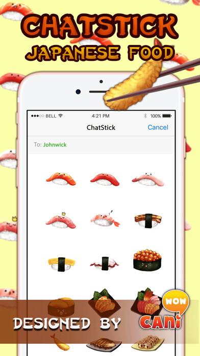 Emulate iPhone app Japanese Food Stickers for iMessage using MyAndroid Emulate iPhone app Japanese Food Stickers for iMessage using MyAndroid