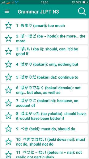 Run android online APK Japanese Grammar JLPT N3 Offline from MyAndroid or emulate Japanese Grammar JLPT N3 Offline using MyAndroid Run android online APK Japanese Grammar JLPT N3 Offline from MyAndroid or emulate Japanese Grammar JLPT N3 Offline using MyAndroid