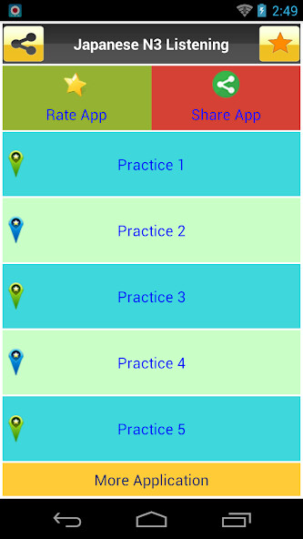 Run android online APK Japanese Listen Practice (N3) from MyAndroid or emulate Japanese Listen Practice (N3) using MyAndroid Run android online APK Japanese Listen Practice (N3) from MyAndroid or emulate Japanese Listen Practice (N3) using MyAndroid
