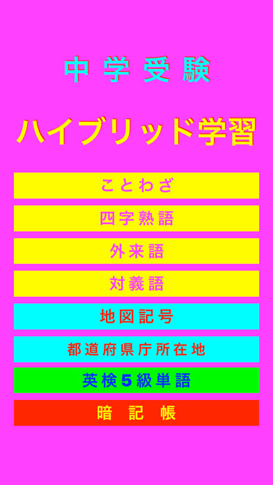 Emulate iPhone app Japanese middle school entrance exercise support using MyAndroid Emulate iPhone app Japanese middle school entrance exercise support using MyAndroid
