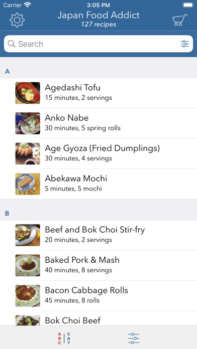 Emulate iPhone app Japan Food Addict using MyAndroid