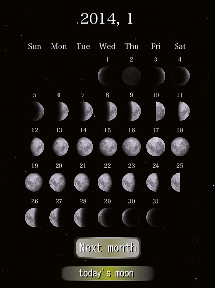 Run android online APK Japan Kanji name of the moon from MyAndroid or emulate Japan Kanji name of the moon using MyAndroid