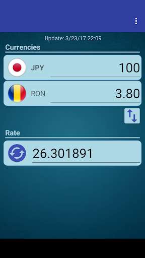 Run android online APK Japan Yen x Romanian Leu from MyAndroid or emulate Japan Yen x Romanian Leu using MyAndroid
