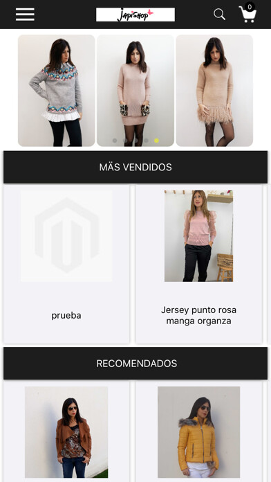 Emulate iPhone app JapiShop - Moda para mujer using MyAndroid