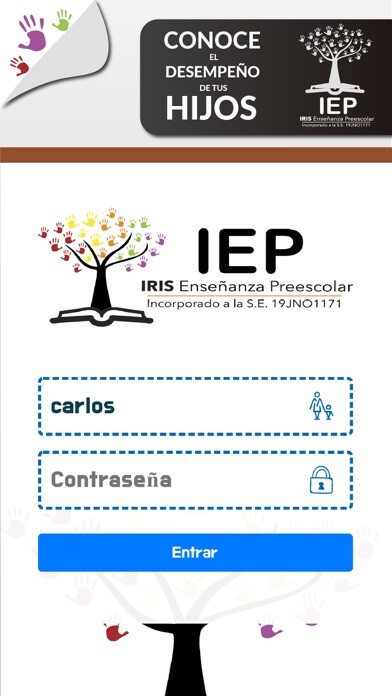 Emulate iPhone app Jardin de Niños IEP using MyAndroid