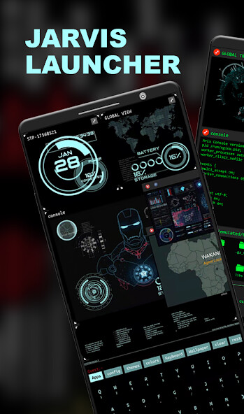 Run android online APK Jarvis Launcher from MyAndroid or emulate Jarvis Launcher using MyAndroid
