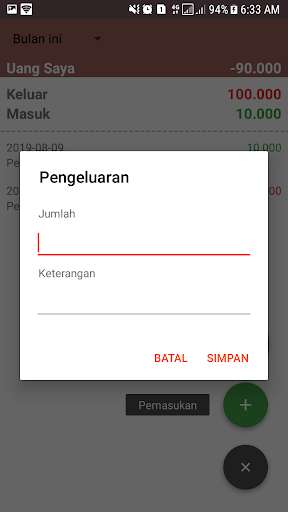 Run android online APK Jatah - Catatan Pengeluaran Harian from MyAndroid or emulate Jatah - Catatan Pengeluaran Harian using MyAndroid