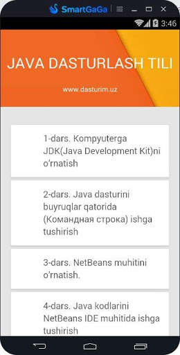 Run android online APK Java darslar from MyAndroid or emulate Java darslar using MyAndroid Run android online APK Java darslar from MyAndroid or emulate Java darslar using MyAndroid