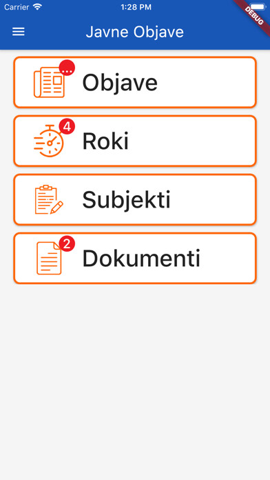 Emulate iPhone app Javne Objave using MyAndroid Emulate iPhone app Javne Objave using MyAndroid