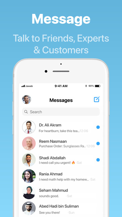 Emulate iPhone app Jawab App using MyAndroid