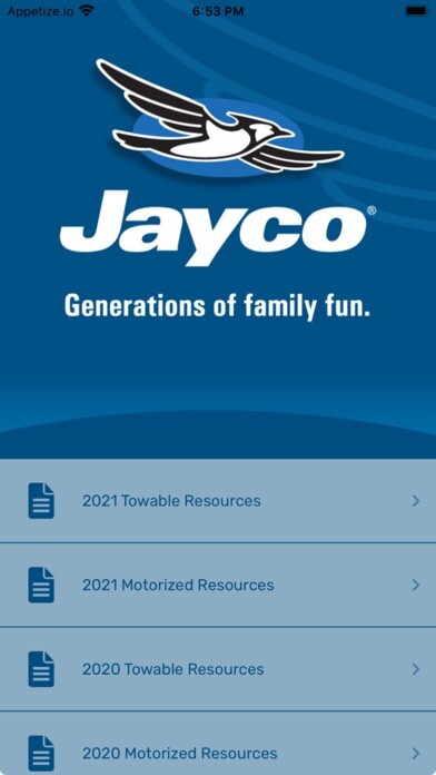 Emulate iPhone app Jayco Sales Tool Kit using MyAndroid Emulate iPhone app Jayco Sales Tool Kit using MyAndroid