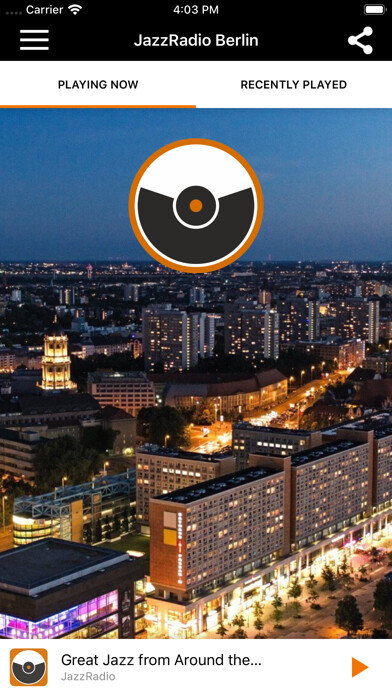 Emulate iPhone app JazzRadio Berlin using MyAndroid Emulate iPhone app JazzRadio Berlin using MyAndroid