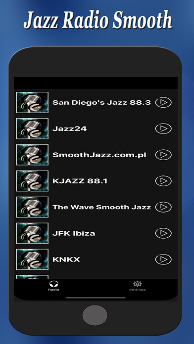 Emulate iPhone app Jazz Radio Smooth using MyAndroid