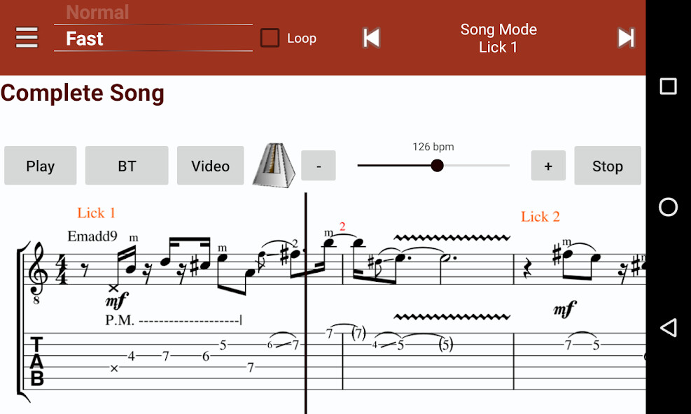 Emulate Android APK Jazz Rock Guitar Lite
