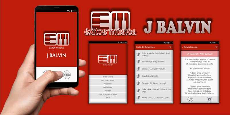 Emulate Android APK J Balvin - Mi Gente Musica