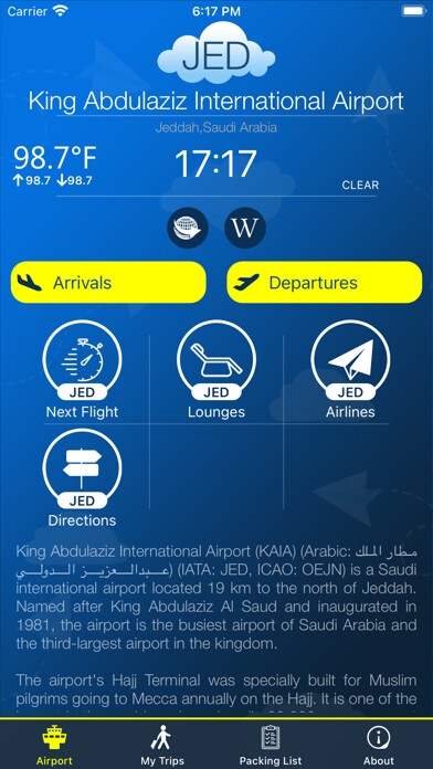 Emulate iPhone app Jeddah Airport Info + Radar using MyAndroid Emulate iPhone app Jeddah Airport Info + Radar using MyAndroid
