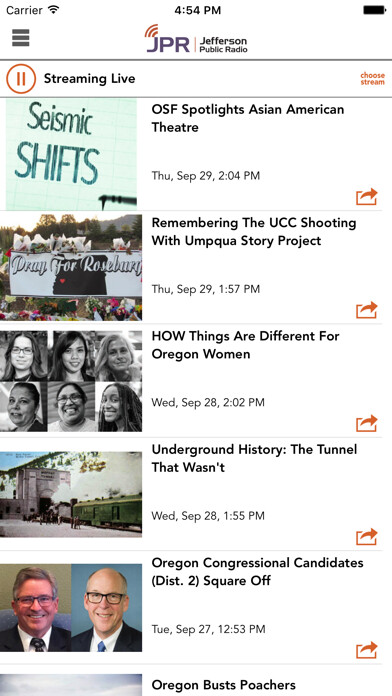Emulate iPhone app Jefferson Public Radio using MyAndroid Emulate iPhone app Jefferson Public Radio using MyAndroid