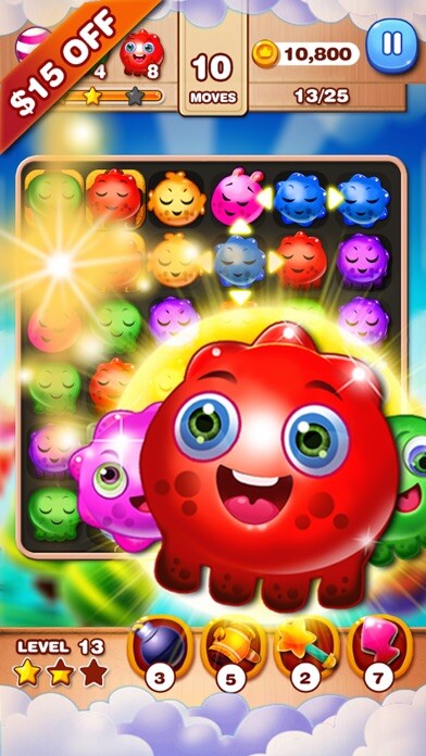 Emulate iPhone app Jelly Crush Mania - A Yummy Jelly Dash Mania Match 3 Game using MyAndroid