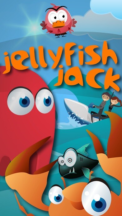 Emulate iPhone app Jelly Fish Jack Childrens Game - Race crabs, fish and jetski in a fun under water adventure using MyAndroid