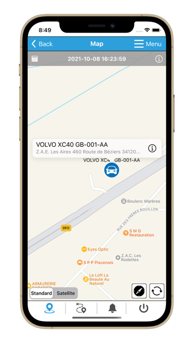 Emulate iPhone app jelocalise.fr gps trackers using MyAndroid