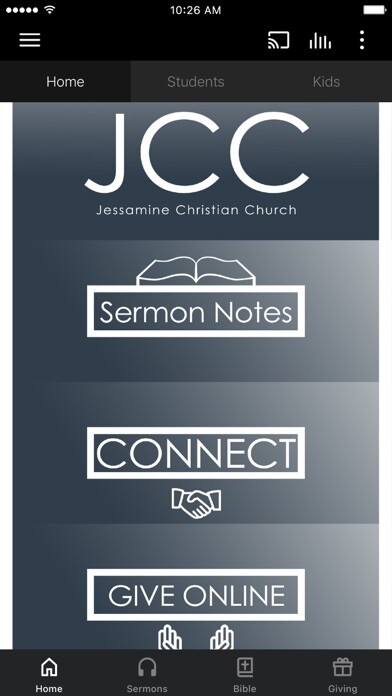 Emulate iPhone app Jessamine Christian Church using MyAndroid Emulate iPhone app Jessamine Christian Church using MyAndroid