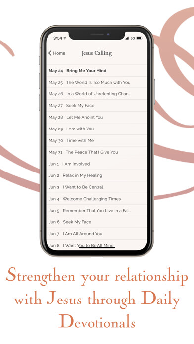 Emulate iPhone app Jesus Calling Devotional using MyAndroid