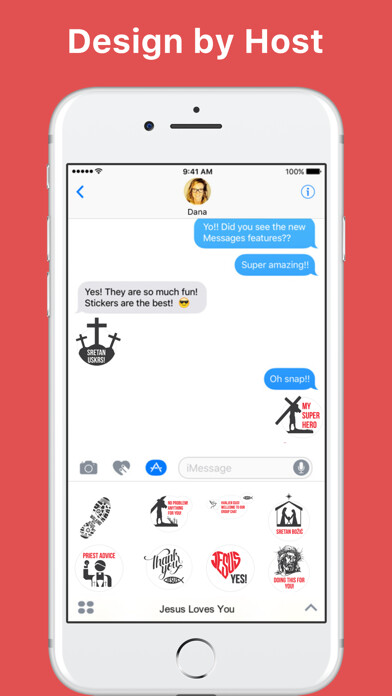 Emulate iPhone app Jesus Loves You stickers by Host using MyAndroid Emulate iPhone app Jesus Loves You stickers by Host using MyAndroid