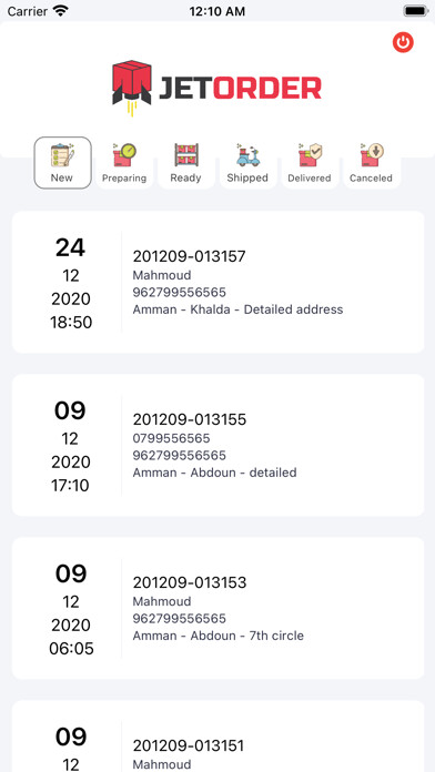Emulate iPhone app Jet Order Admin using MyAndroid