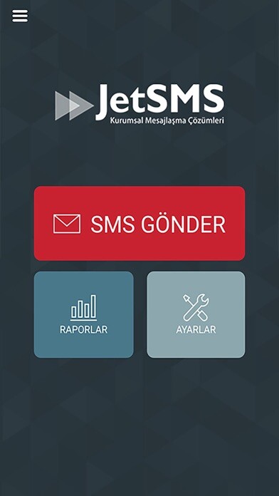 Emulate iPhone app JetSMS - Kurumsal Toplu SMS using MyAndroid