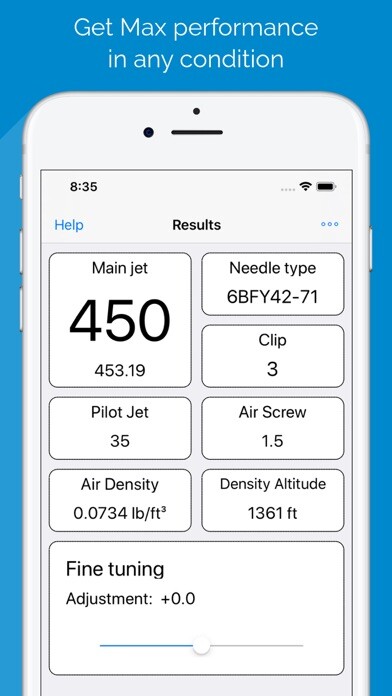 Emulate iPhone app Jetting for Husqvarna 2T using MyAndroid Emulate iPhone app Jetting for Husqvarna 2T using MyAndroid