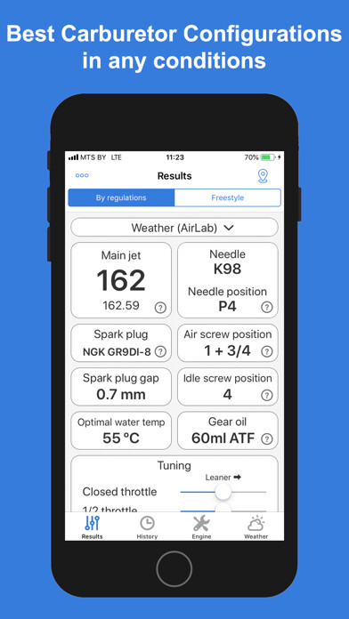 Emulate iPhone app Jetting Rotax Max Kart using MyAndroid