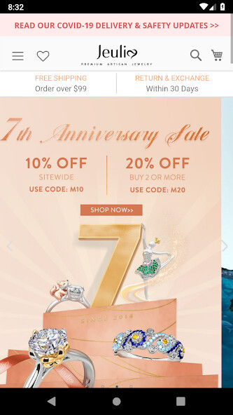 Run android online APK Jeulia Jewelry from MyAndroid or emulate Jeulia Jewelry using MyAndroid