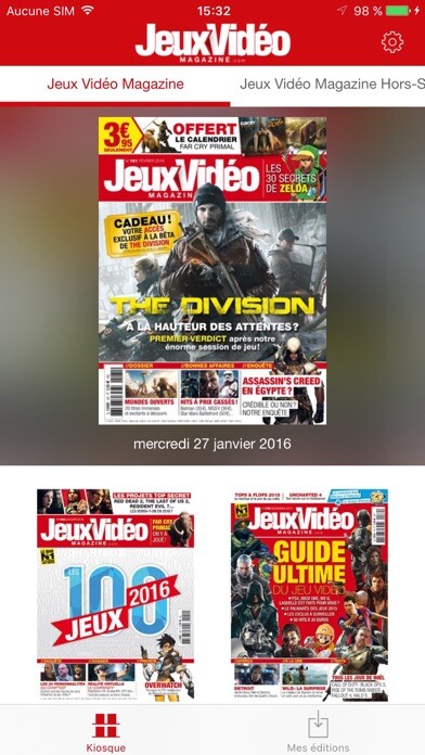 Emulate iPhone app Jeux Vidéo Magazine - Le Magazine using MyAndroid