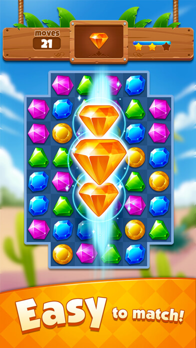 Emulate iPhone app Jewel Adventure - Match 3 Game using MyAndroid Emulate iPhone app Jewel Adventure - Match 3 Game using MyAndroid
