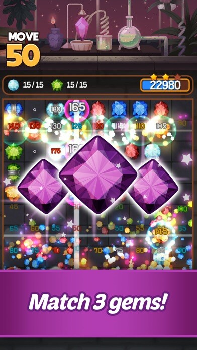 Emulate iPhone app Jewel Alchemist : Match 3 using MyAndroid