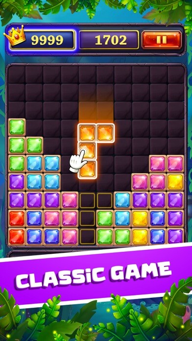 Emulate iPhone app Jewel Block Brick Puzzle using MyAndroid