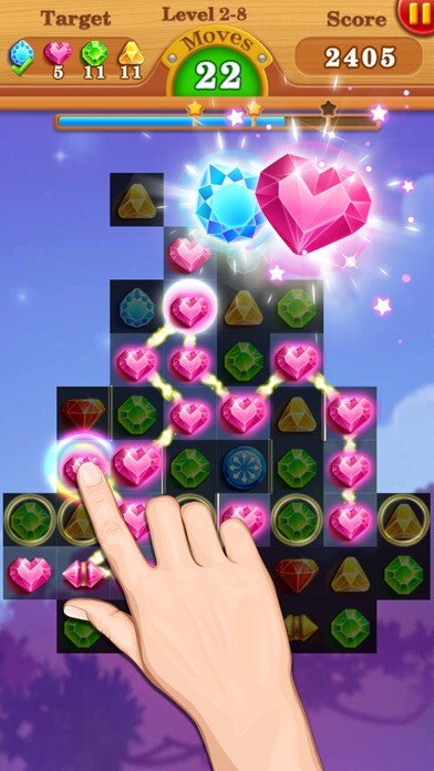 Emulate iPhone app Jewel Diamond Line using MyAndroid Emulate iPhone app Jewel Diamond Line using MyAndroid