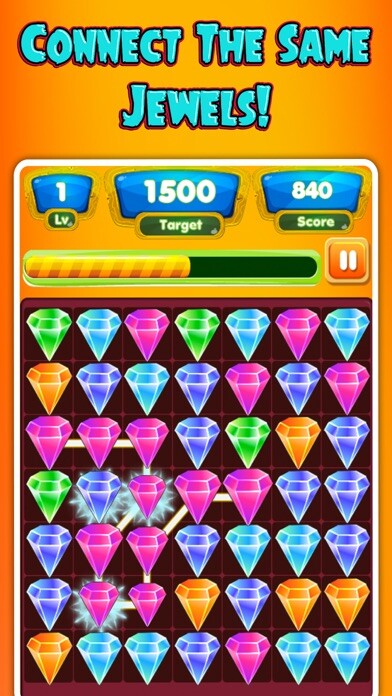 Emulate iPhone app Jewel Galaxy Connect Lines Deluxe using MyAndroid