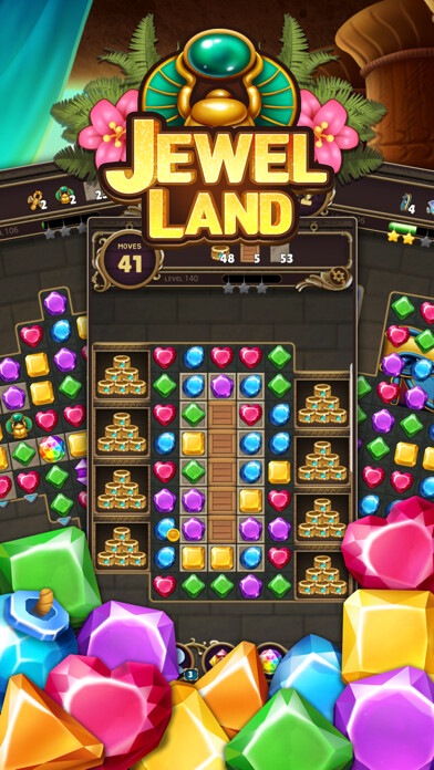 Emulate iPhone app Jewel Land : Match 3 puzzle using MyAndroid