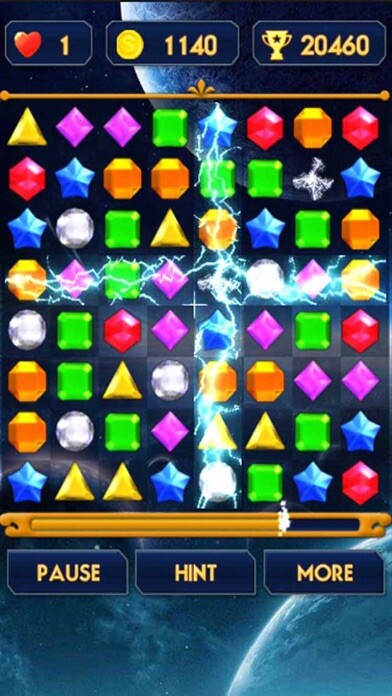 Emulate iPhone app Jewel Match - Match 3 jewels using MyAndroid Emulate iPhone app Jewel Match - Match 3 jewels using MyAndroid