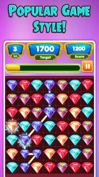 Emulate iPhone app Jewel Pop Mania - Match 3 Puzzle using MyAndroid