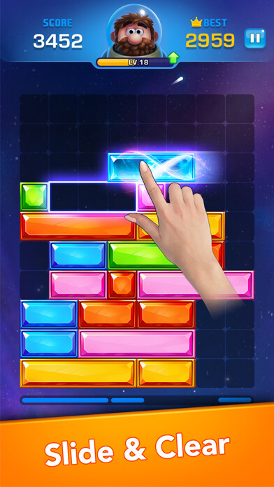 Emulate iPhone app Jewel Sliding™ - Block Puzzle using MyAndroid Emulate iPhone app Jewel Sliding™ - Block Puzzle using MyAndroid