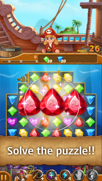 Emulate iPhone app Jewels Ocean: Match3 Puzzle using MyAndroid